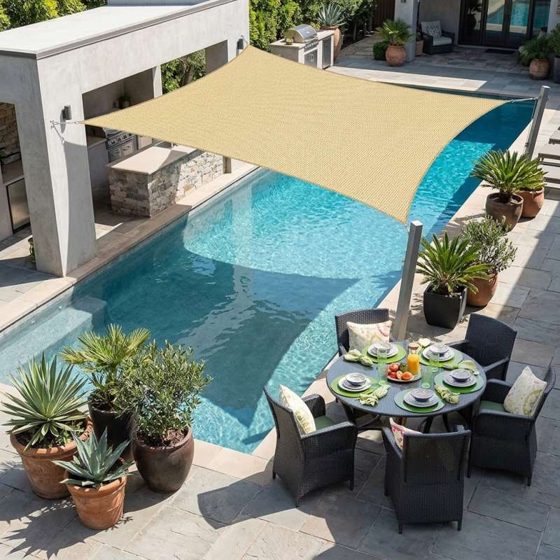 HDPE Shade Sail Домашние солнцезащитные навесы HDPE Shade Sail Домашние солнцезащитные навесы